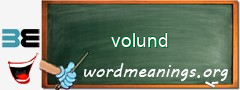 WordMeaning blackboard for volund
